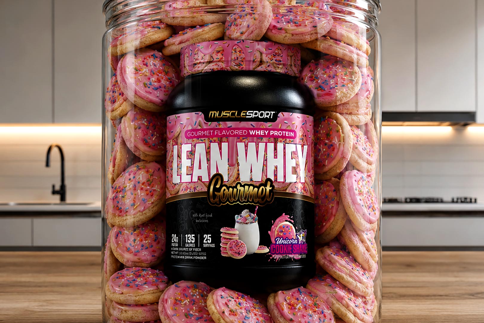 Muscle Sport's new Unicorn Cookie Shake Lean Whey Gourmet