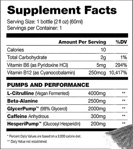 Performax Labs Hypermax Shot Label