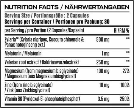 Vast Pro Sleep Label