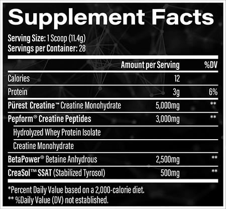 Infinis Nutrition Creatine Peptide Label